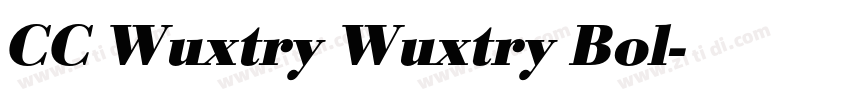 CC Wuxtry Wuxtry Bol字体转换